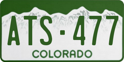 CO license plate ATS477