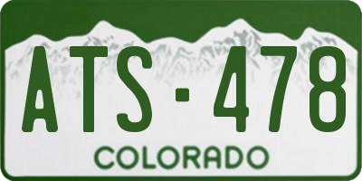 CO license plate ATS478