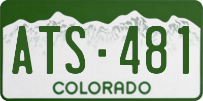 CO license plate ATS481