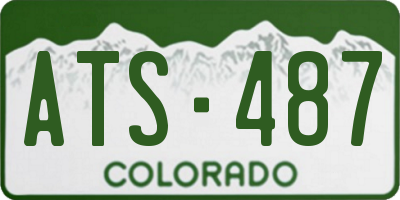 CO license plate ATS487