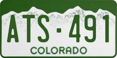 CO license plate ATS491