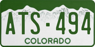 CO license plate ATS494