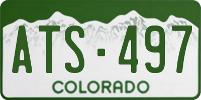 CO license plate ATS497