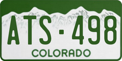 CO license plate ATS498