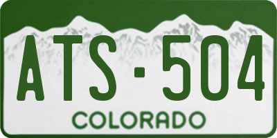 CO license plate ATS504