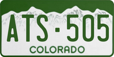 CO license plate ATS505