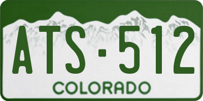 CO license plate ATS512
