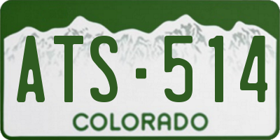 CO license plate ATS514