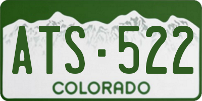 CO license plate ATS522