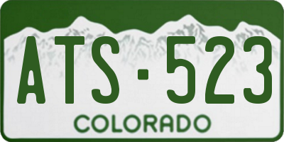 CO license plate ATS523