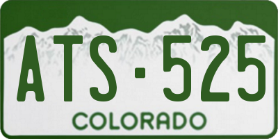 CO license plate ATS525