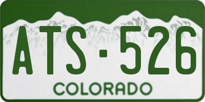 CO license plate ATS526
