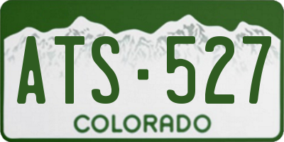 CO license plate ATS527