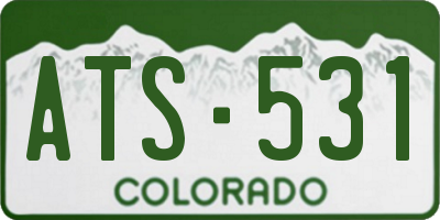 CO license plate ATS531