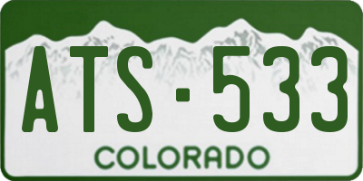 CO license plate ATS533