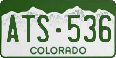 CO license plate ATS536