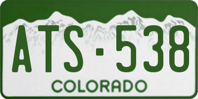 CO license plate ATS538