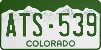 CO license plate ATS539