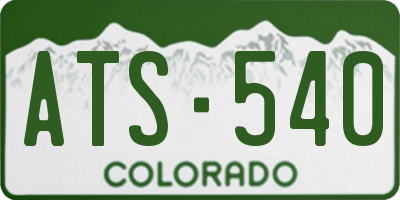 CO license plate ATS540