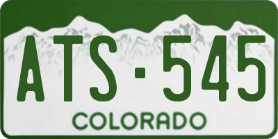 CO license plate ATS545