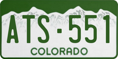 CO license plate ATS551