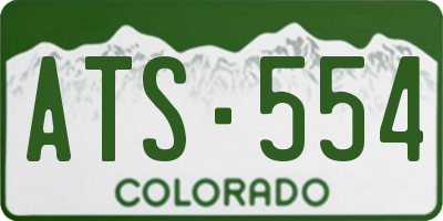 CO license plate ATS554