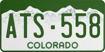 CO license plate ATS558