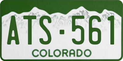 CO license plate ATS561