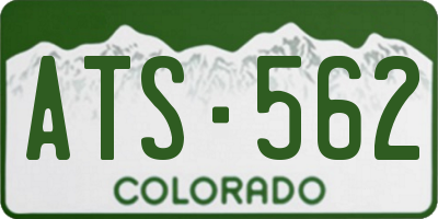 CO license plate ATS562