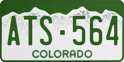 CO license plate ATS564