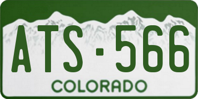 CO license plate ATS566