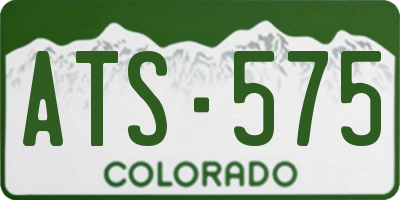 CO license plate ATS575