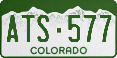 CO license plate ATS577