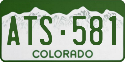 CO license plate ATS581