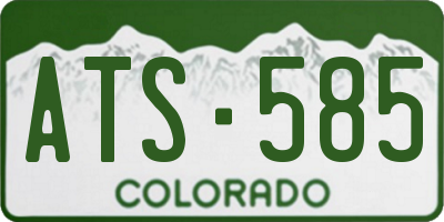 CO license plate ATS585