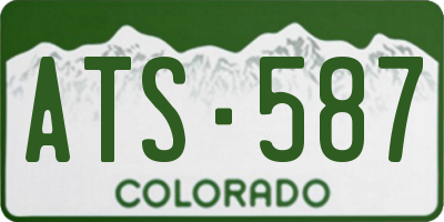 CO license plate ATS587