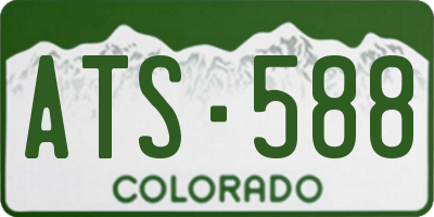 CO license plate ATS588