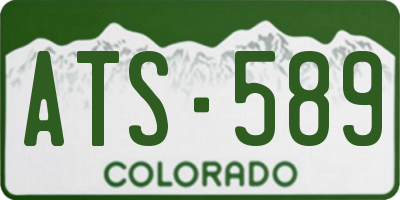 CO license plate ATS589