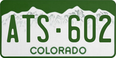 CO license plate ATS602