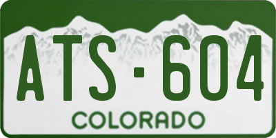 CO license plate ATS604