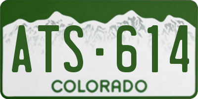 CO license plate ATS614