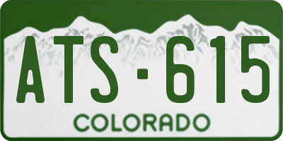 CO license plate ATS615
