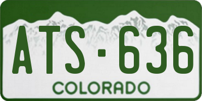 CO license plate ATS636