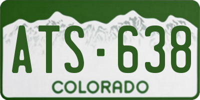 CO license plate ATS638