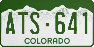CO license plate ATS641