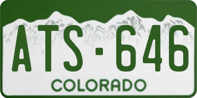 CO license plate ATS646