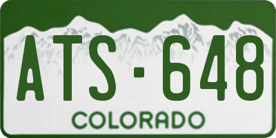 CO license plate ATS648