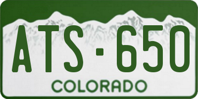 CO license plate ATS650