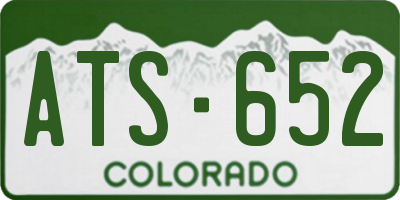 CO license plate ATS652
