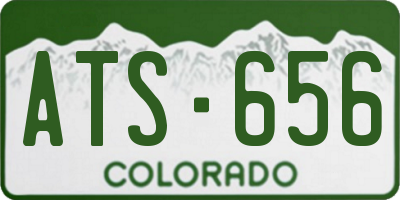 CO license plate ATS656